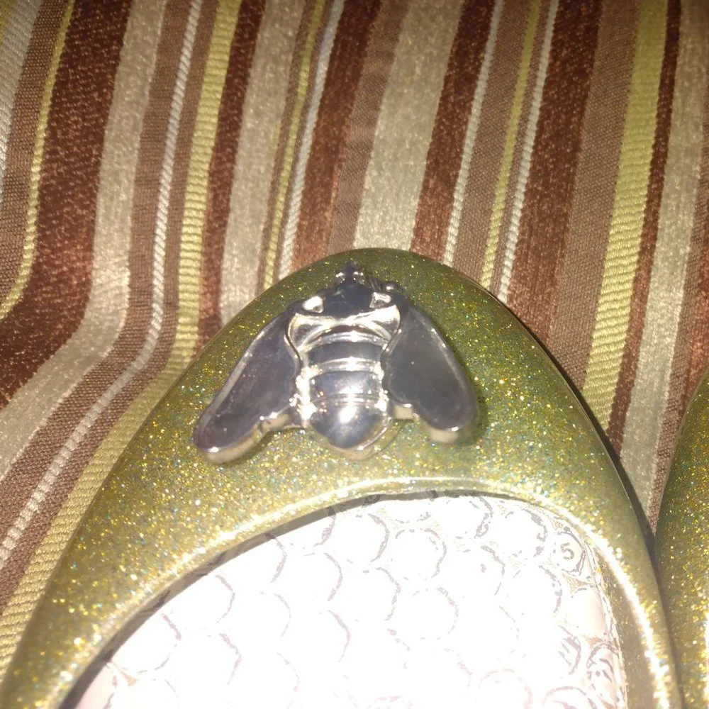 ❤️VIVIENNE WESTWOOD MELISSA Anglomania 3D Bee Light Green Ballet Flats Shoes 7.5 - Picture 5 of 9